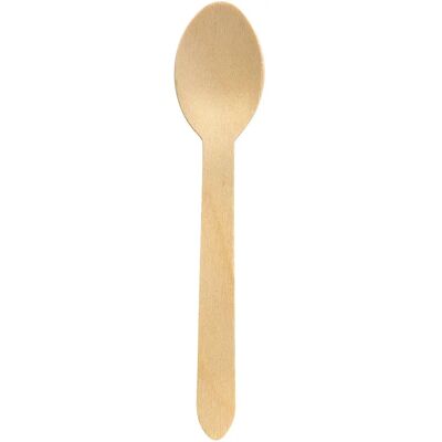 Duni - Petit - 16cm - Bois - Cuillère jetable - Publicité Duni - Petit - 16cm - Bois - Cuillère jetable - Publicité