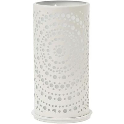 Support à bougie en métal Billy DUNI - 140x75mm Blanc - 4 pièces - Publicité Support à bougie en métal Billy DUNI - 140x75mm Blanc - 4 pièces - Publicité