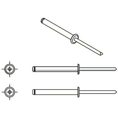 Arvid Nilsson Aluminium Stål Blindnagle - 4mm x 10mm - 250 stk Arvid Nilsson Aluminium Stål Blindnagle - 4mm x 10mm - 250 stk
