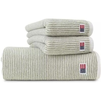 Lexington Original Stripet Håndkle Grønn/Hvit - 30x50cm Lexington Original Stripet Håndkle Grønn/Hvit - 30x50cm
