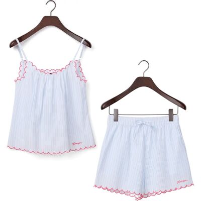 LEXINGTON - Pyjama Set Scalloped Edge - Bomull - Pyjamaset LEXINGTON - Pyjama Set Scalloped Edge - Bomull - Pyjamaset
