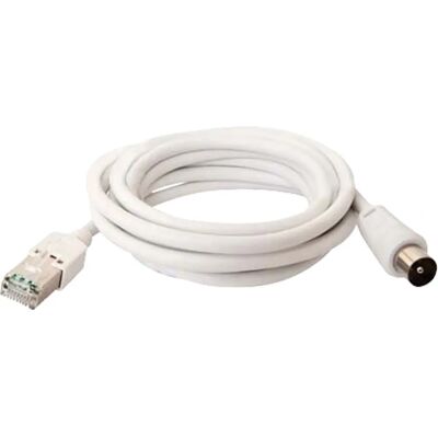 Macab F3800001 - Adaptateur Balun - Blanc - Type TV Macab F3800001 - Adaptateur Balun - Blanc - Type TV