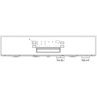 Zanussi - EDW1850 BI - Inox - 590mm - Bedienelement Zanussi - EDW1850 BI - Inox - 590mm - Bedienelement