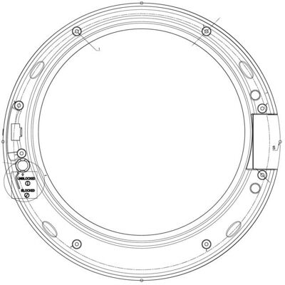 AEG Achterdeurbeslag - grijs Ø416,8mm AEG Achterdeurbeslag - grijs Ø416,8mm