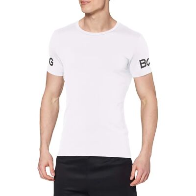 Witte Gerecyclede Polyester T-Shirt van Björn Borg - Training & Casual Witte Gerecyclede Polyester T-Shirt van Björn Borg - Training & Casual