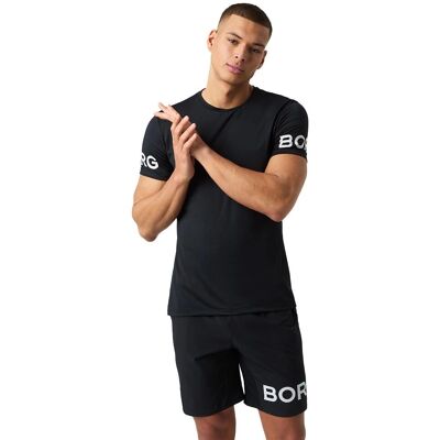 Björn Borg Borg T-shirt - Zwart - Langere Pasvorm - T-shirt Björn Borg Borg T-shirt - Zwart - Langere Pasvorm - T-shirt