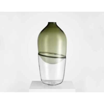 Kosta Boda Septum Mossa Grön/Transparent Vas - Glaskonst Kosta Boda Septum Mossa Grön/Transparent Vas - Glaskonst