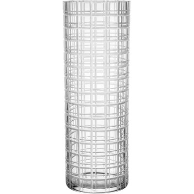 Orrefors Bleifreies Kristallvase 33cm Geometrisches Muster Orrefors Bleifreies Kristallvase 33cm Geometrisches Muster