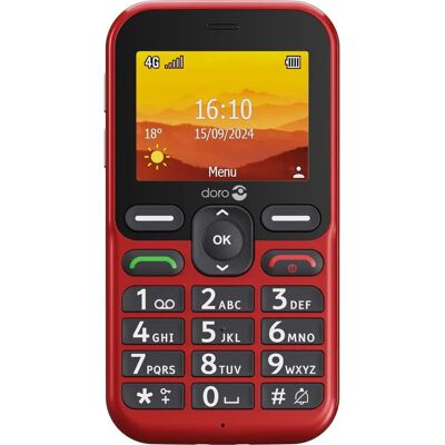 Doro Leva L10 - 2 MP Kamera - 4G - Einfaches Seniorenhandy - Rot Doro Leva L10 - 2 MP Kamera - 4G - Einfaches Seniorenhandy - Rot