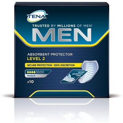 TENA Men Level 2 Incontinence Pad - Discreet Male Protection TENA Men Level 2 Incontinence Pad - Discreet Male Protection