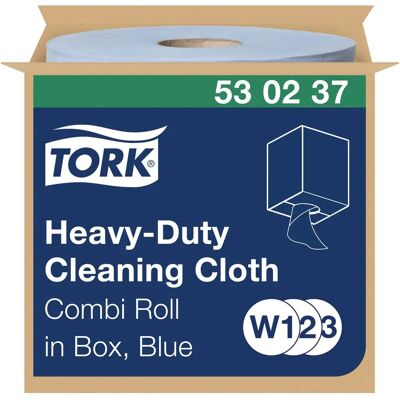 Pano de limpeza Heavy-Duty Tork - W1/W2/W3 - Azul Pano de limpeza Heavy-Duty Tork - W1/W2/W3 - Azul