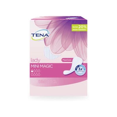TENA 761001 Vrouwelijke hygiëneproduct - Mini Magic Discreet inlegkruisjes TENA 761001 Vrouwelijke hygiëneproduct - Mini Magic Discreet inlegkruisjes