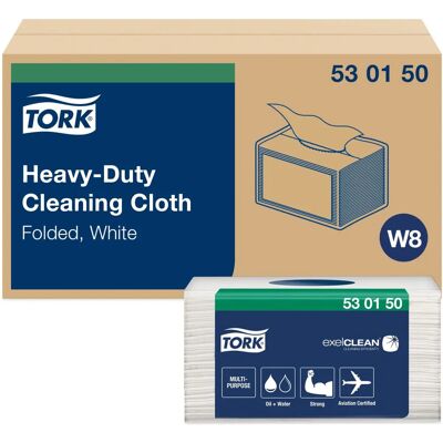 Tork W8 Vit Heavy-Duty Rengöringsduk - 38,5x32cm Tork W8 Vit Heavy-Duty Rengöringsduk - 38,5x32cm