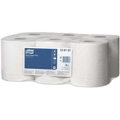 Tork Weiß Basic Papierrolle - Handtücher Tork Weiß Basic Papierrolle - Handtücher