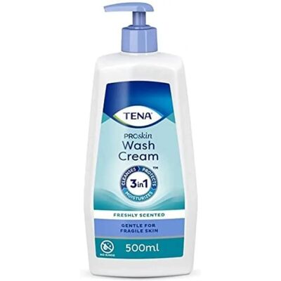 Tena Pro Skin Wash Cream - 3-in-1 Skin & Incontinence Care - 500ml Tena Pro Skin Wash Cream - 3-in-1 Skin & Incontinence Care - 500ml