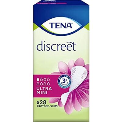 TENA Discreet Ultra Mini Protège-slips - Type de produit - Publicité TENA Discreet Ultra Mini Protège-slips - Type de produit - Publicité