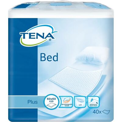 Tena Bed Plus Sottopiedi - 40 pezzi - 60x60cm Tena Bed Plus Sottopiedi - 40 pezzi - 60x60cm