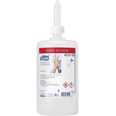 Tork Gel désinfectant pour mains 1000 ml - Désinfectant liquide - Publicité Tork Gel désinfectant pour mains 1000 ml - Désinfectant liquide - Publicité