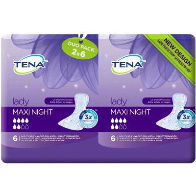 Tena Lady Maxi Night Pads - Incontinence Pads for Night Tena Lady Maxi Night Pads - Incontinence Pads for Night