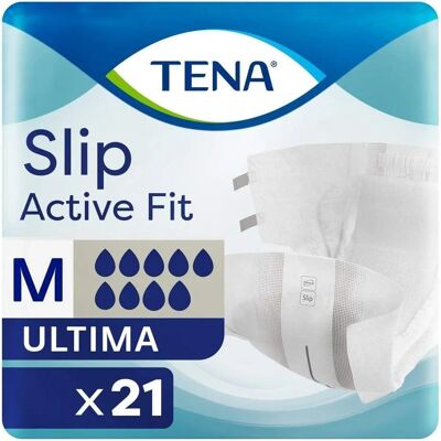 Tena Slip Active Fit Ultima - Moyen, 3 paquets de 21 protections Tena Slip Active Fit Ultima - Moyen, 3 paquets de 21 protections