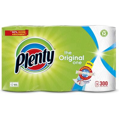 Plenty Kitchen Roll - 3 Pack - 100 Sheets Plenty Kitchen Roll - 3 Pack - 100 Sheets