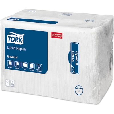 Tork 509300 Vita servetter i papper - 33x33cm - 500 st Tork 509300 Vita servetter i papper - 33x33cm - 500 st