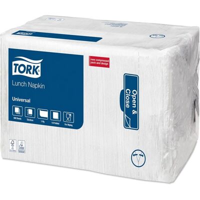 Serviettes TORK 33x33 Blanc 1-couche - Serviettes Serviettes TORK 33x33 Blanc 1-couche - Serviettes