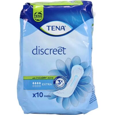 Tena Discreet Extra Inkontinenseinlegger - 10 Pakker Tena Discreet Extra Inkontinenseinlegger - 10 Pakker