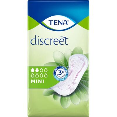 TENA Diskrete Mini-Sanitätnapfchen - Leichte Inkontinenzschutz TENA Diskrete Mini-Sanitätnapfchen - Leichte Inkontinenzschutz