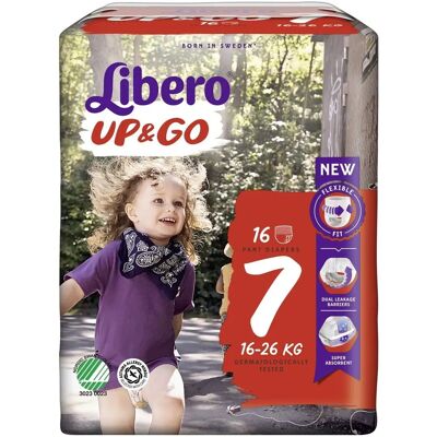 Fraldas Libero Up & Go Tamanho 7 - 16-26 kg Fraldas Libero Up & Go Tamanho 7 - 16-26 kg