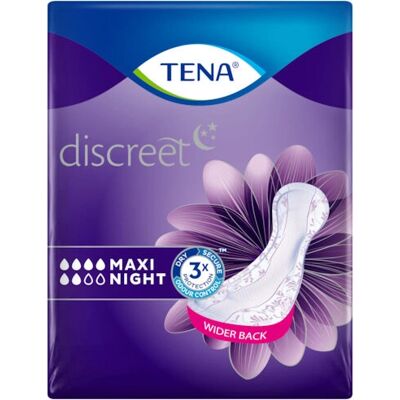 Serviette hygiénique discrète TENA Maxi Night - Serviette hygiénique - Publicité Serviette hygiénique discrète TENA Maxi Night - Serviette hygiénique - Publicité