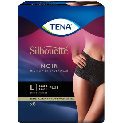 TENA Silhouette Plus Black High Waist Incontinence Pants - Incontinence Pants TENA Silhouette Plus Black High Waist Incontinence Pants - Incontinence Pants