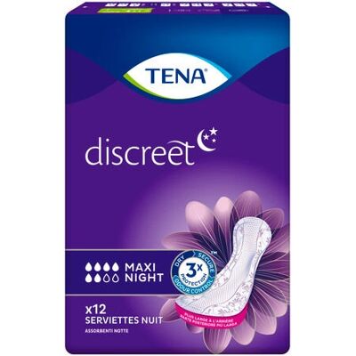 TENA Maxi Absorventes Noturnos - Proteção Noturna TENA Maxi Absorventes Noturnos - Proteção Noturna