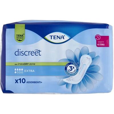 TENA Discreet Extra - Assorbenti di Incontinenza - 31cm, 10 pz TENA Discreet Extra - Assorbenti di Incontinenza - 31cm, 10 pz