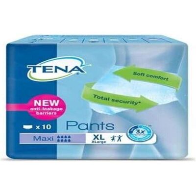 TENA Maxi Extra Large Incontinence Pants - 10 Pack TENA Maxi Extra Large Incontinence Pants - 10 Pack