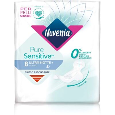 Nuvenia Pure Sensitive Ultra Notte Assorbenti - 8 pezzi Nuvenia Pure Sensitive Ultra Notte Assorbenti - 8 pezzi