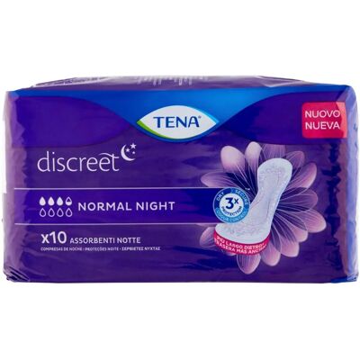 Tena Discreet Normal Night 10U - Assorbenti notturni per incontinenza femminile Tena Discreet Normal Night 10U - Assorbenti notturni per incontinenza femminile