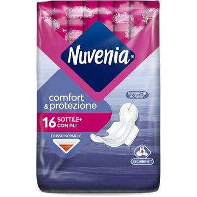 Nuvenia Comfort & Protezione Assorbente Femminile - Flusso Normale - 16 pezzi Nuvenia Comfort & Protezione Assorbente Femminile - Flusso Normale - 16 pezzi