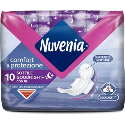 Nuvenia Notte Sottile con Ali - Salviettine Igieniche Nuvenia Notte Sottile con Ali - Salviettine Igieniche