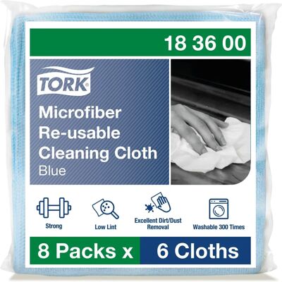 Tork Paños de Microfibra Reutilizables - Paños para Limpieza Tork Paños de Microfibra Reutilizables - Paños para Limpieza