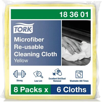 Tork Microfiber Cleaning Cloths - 6 Pack Tork Microfiber Cleaning Cloths - 6 Pack