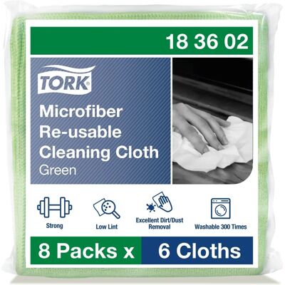 Paños de Microfibra Verde Tork - Paños de Limpieza Paños de Microfibra Verde Tork - Paños de Limpieza
