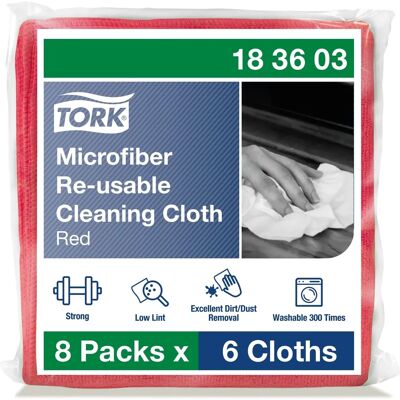 Panni in microfibra Tork - Riutilizzabili, 48 pcs, 30.5x30.5 cm - Pulizia Panni in microfibra Tork - Riutilizzabili, 48 pcs, 30.5x30.5 cm - Pulizia