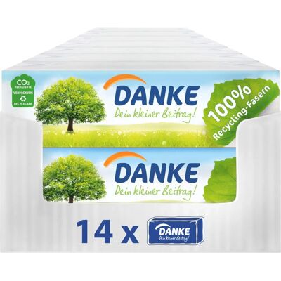 DANKE Fazzoletti - 4 Strati, 210 Confezioni - Carta Riciclata DANKE Fazzoletti - 4 Strati, 210 Confezioni - Carta Riciclata