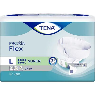 Essity Italy Spa Tena Flex Super Couches d'Incontinence - Large - Publicité Essity Italy Spa Tena Flex Super Couches d'Incontinence - Large - Publicité