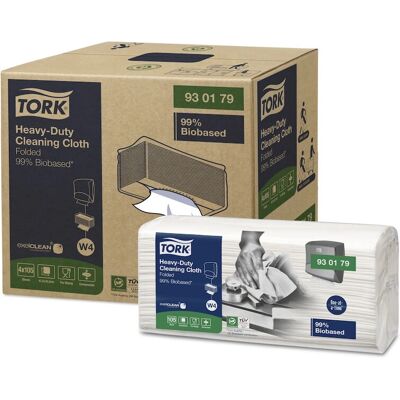 Paño de limpieza Tork 930179 - Fibra reciclada - Blanco Paño de limpieza Tork 930179 - Fibra reciclada - Blanco
