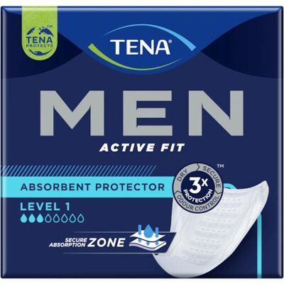 TENA Men Niveau 1 Serviettes d'Incontinence - Protecteur Absorbant Masculin - Publicité TENA Men Niveau 1 Serviettes d'Incontinence - Protecteur Absorbant Masculin - Publicité