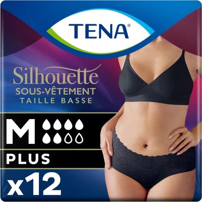 Tena Silhouette Plus Noir Taille Basse Sous-vêtements d'incontinence - Incontinence Underwear - Publicité Tena Silhouette Plus Noir Taille Basse Sous-vêtements d'incontinence - Incontinence Underwear - Publicité