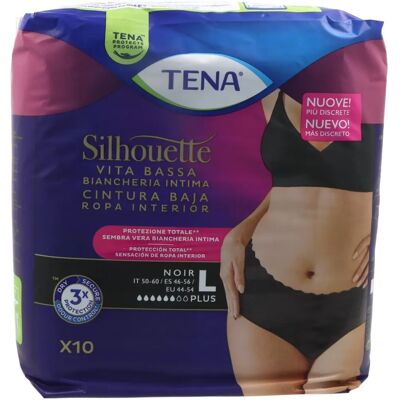 Tena Silhouette - Schwarz Tiefe Taille - Totale Schutz - Inkontinenz-Pads Tena Silhouette - Schwarz Tiefe Taille - Totale Schutz - Inkontinenz-Pads