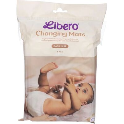 Libero Engangs Skiftetepper - 50x70cm - Pakke med 6 Libero Engangs Skiftetepper - 50x70cm - Pakke med 6